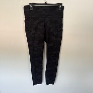 lululemon athletica Black Camo Skinny Pants